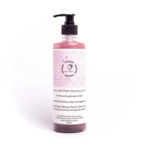 Herbal Shampoo with Pink Himalayan Salt & Hibiscus