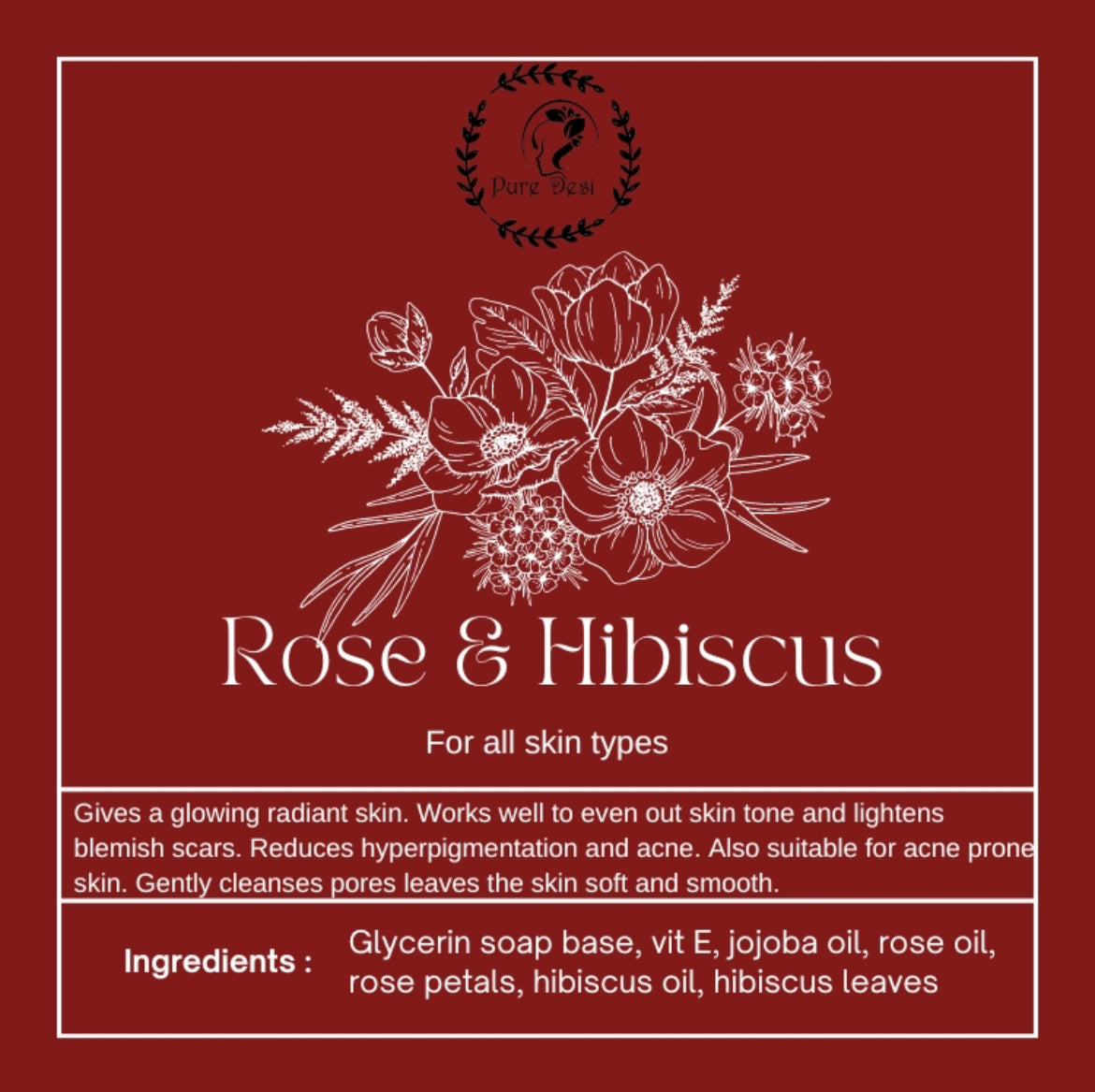 Rose & Hibiscus Soap 75g