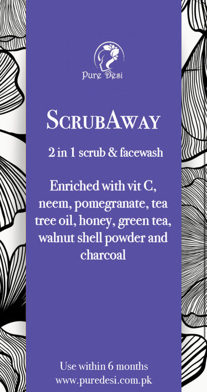 ScrubAway 2 in 1 Scrub + Facewash