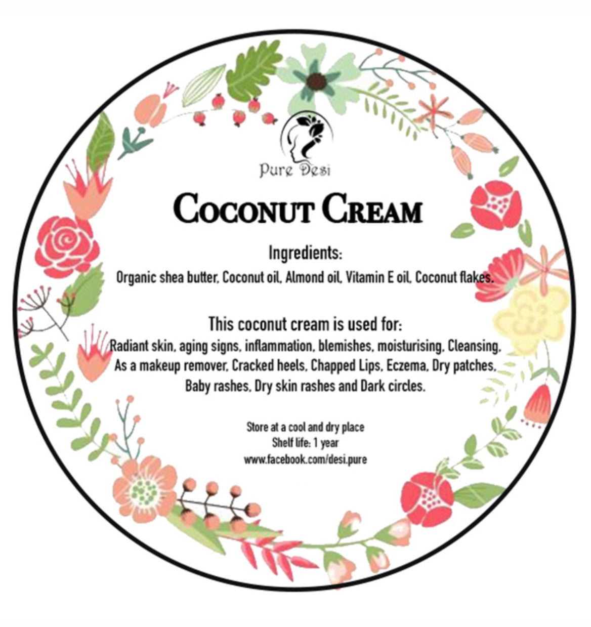 Coconut Cream Plastic Jar (100% Chemical Free & Homemade)