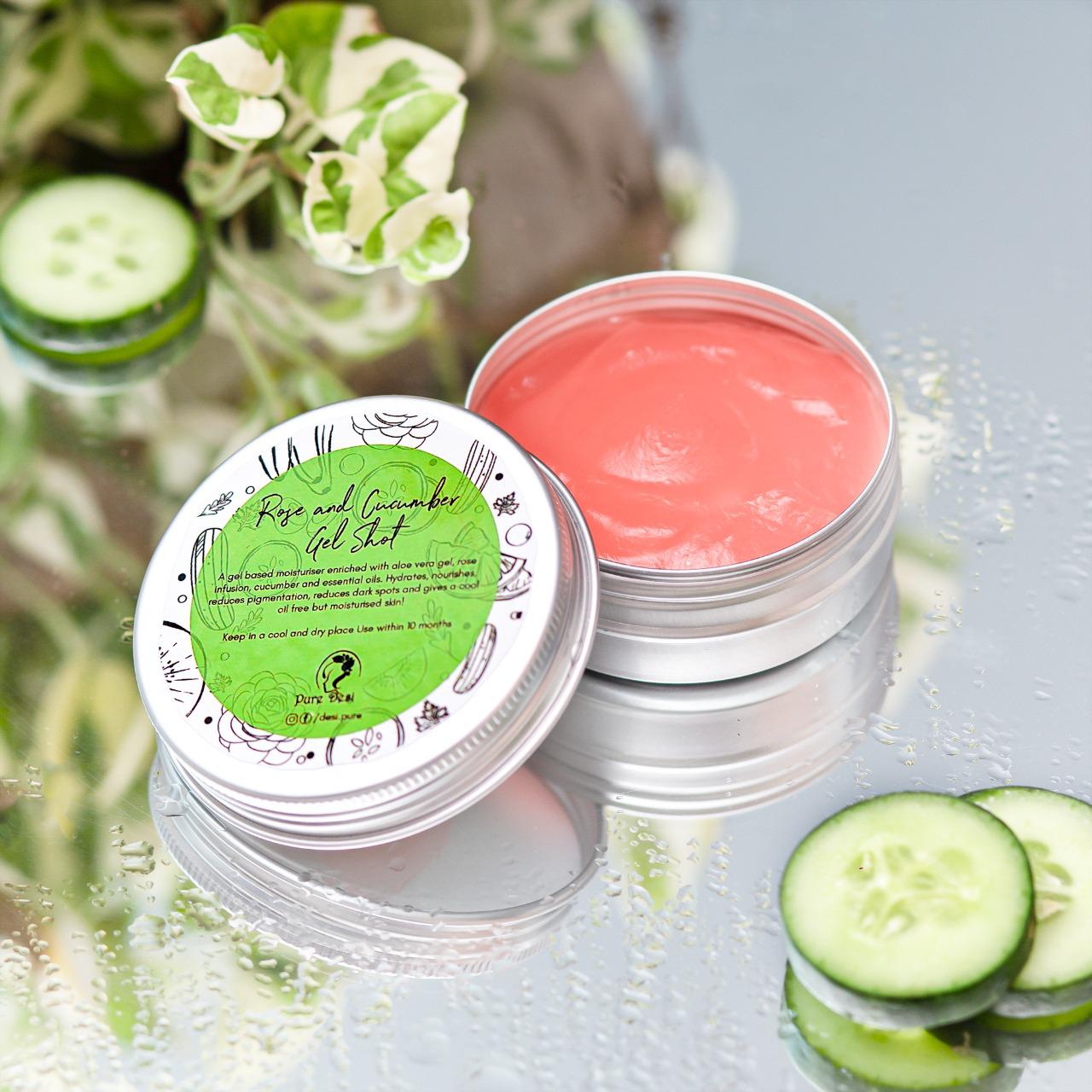 Rose and Cucumber Gel Shot 75g Tin