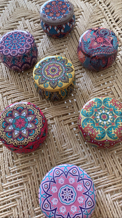 Saffron Infused Coconut Cream Mandala Tin